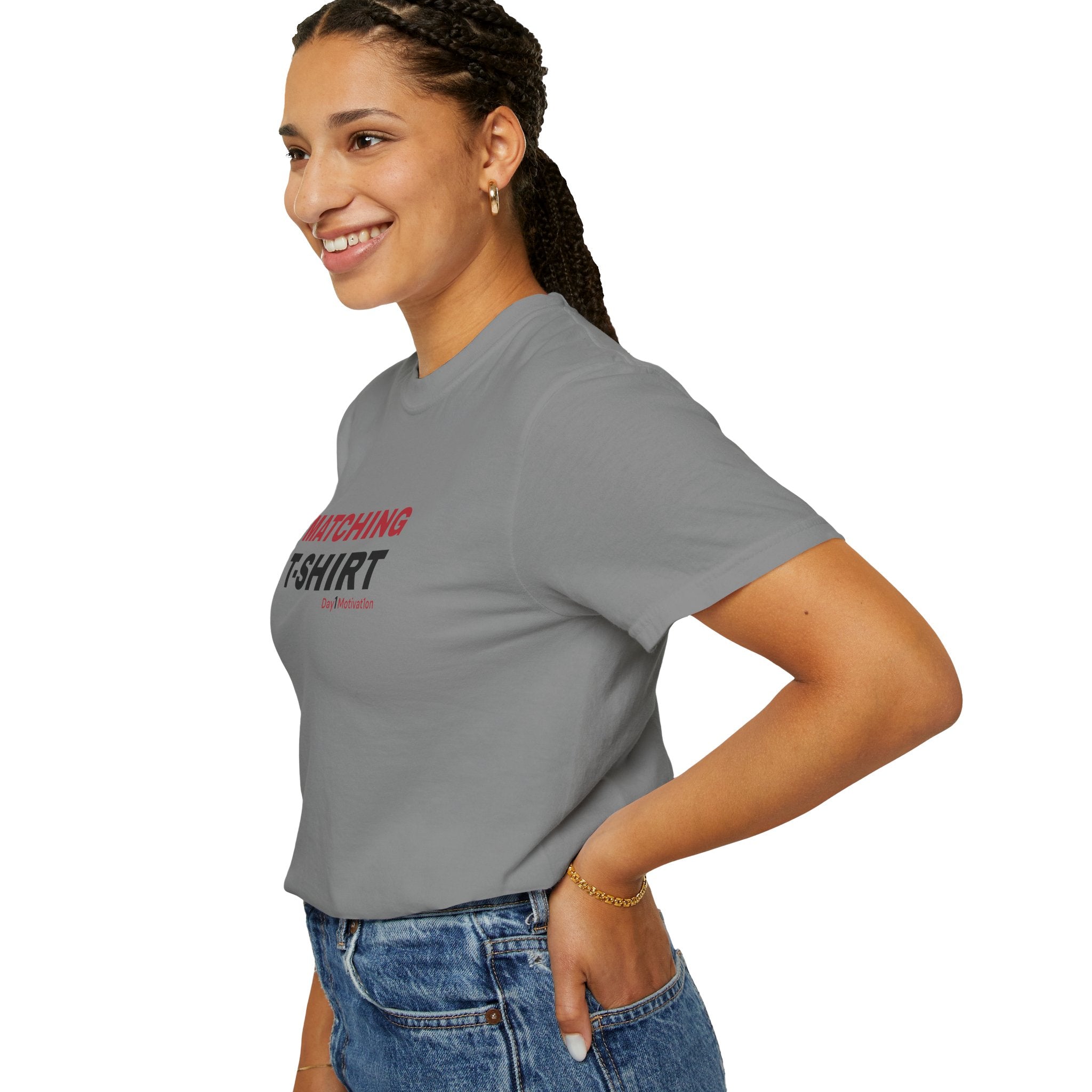 "Matching T-Shirt" I Unisex Graphic Tee With Chicago Red and Black Text variant