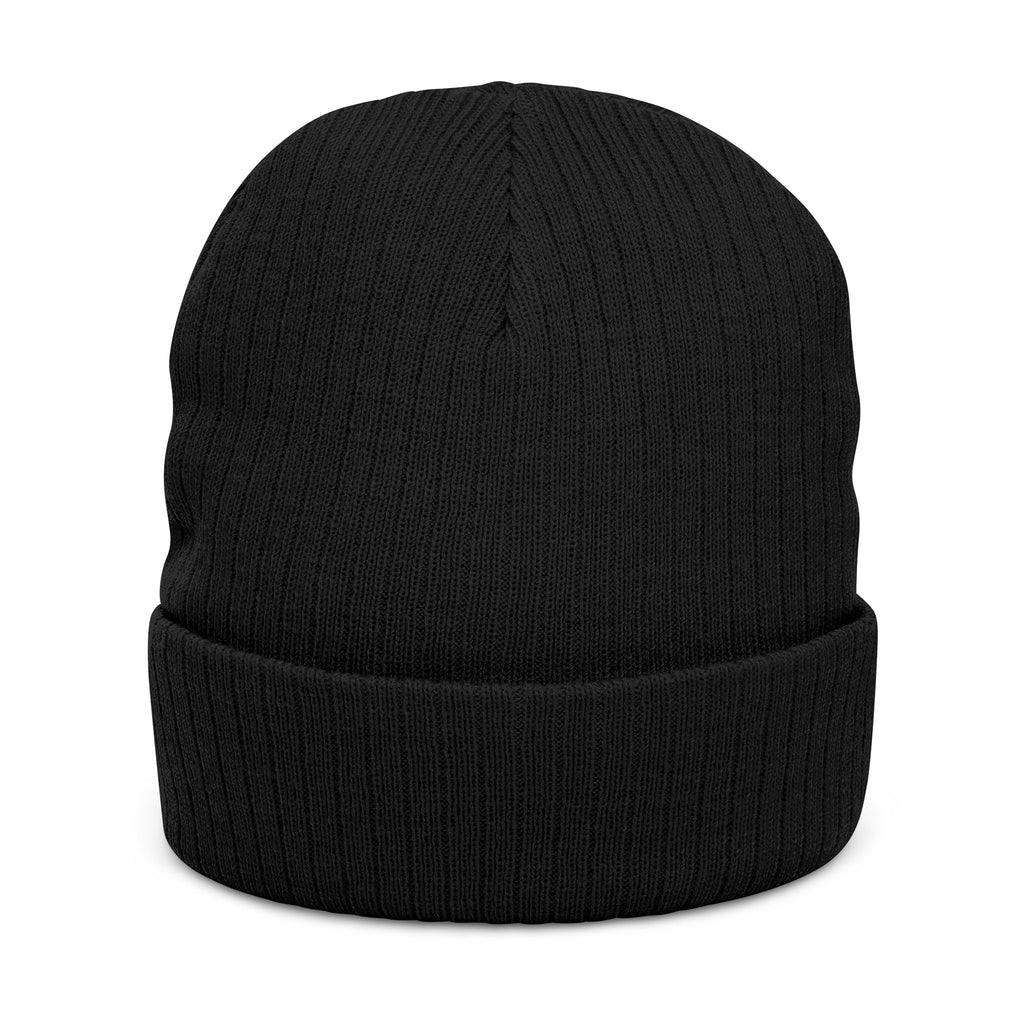Custom Embroidered Patch Winter Hat — "Designed by You"  Ribbed Knit Beanie