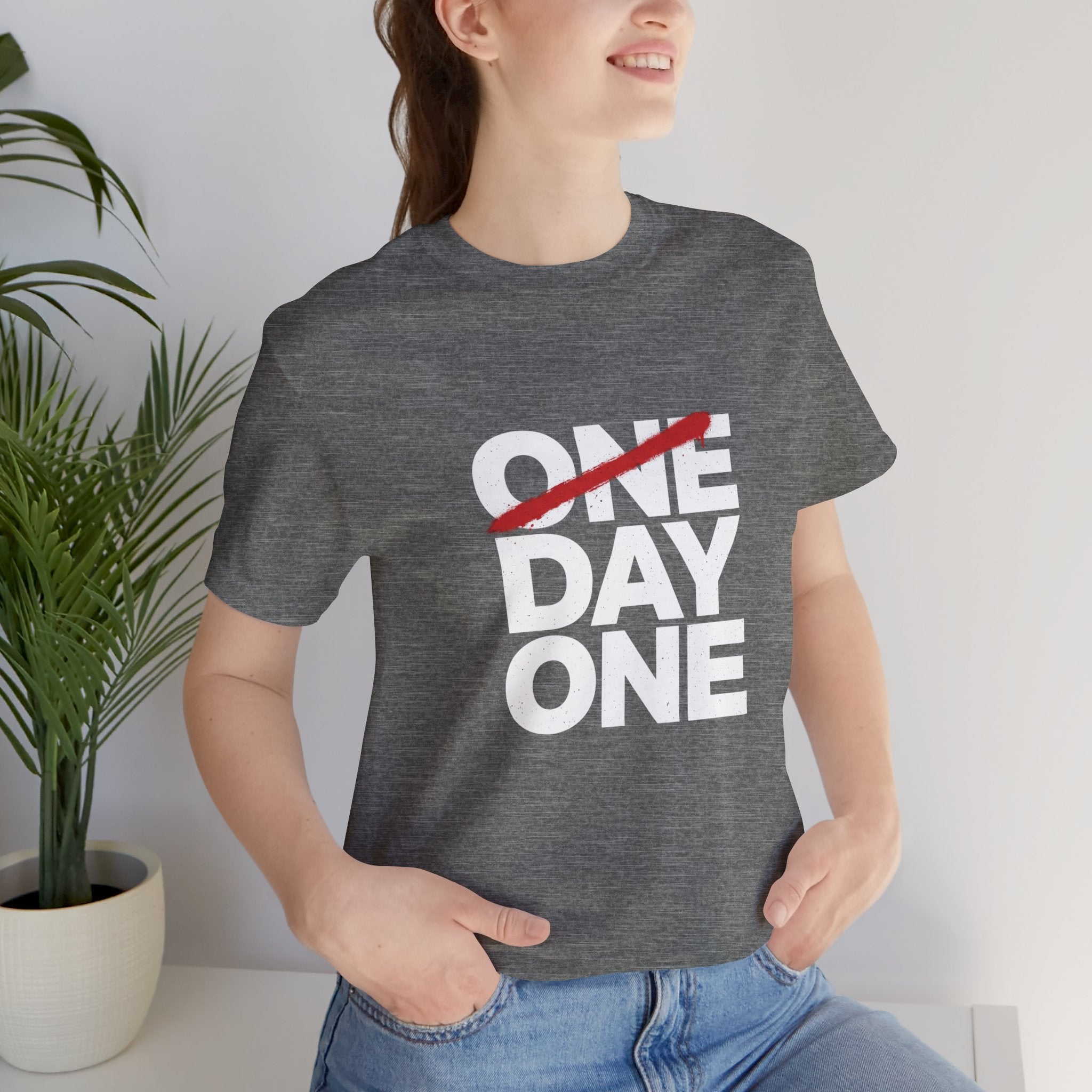 “Day One” Unisex Tee - White Text