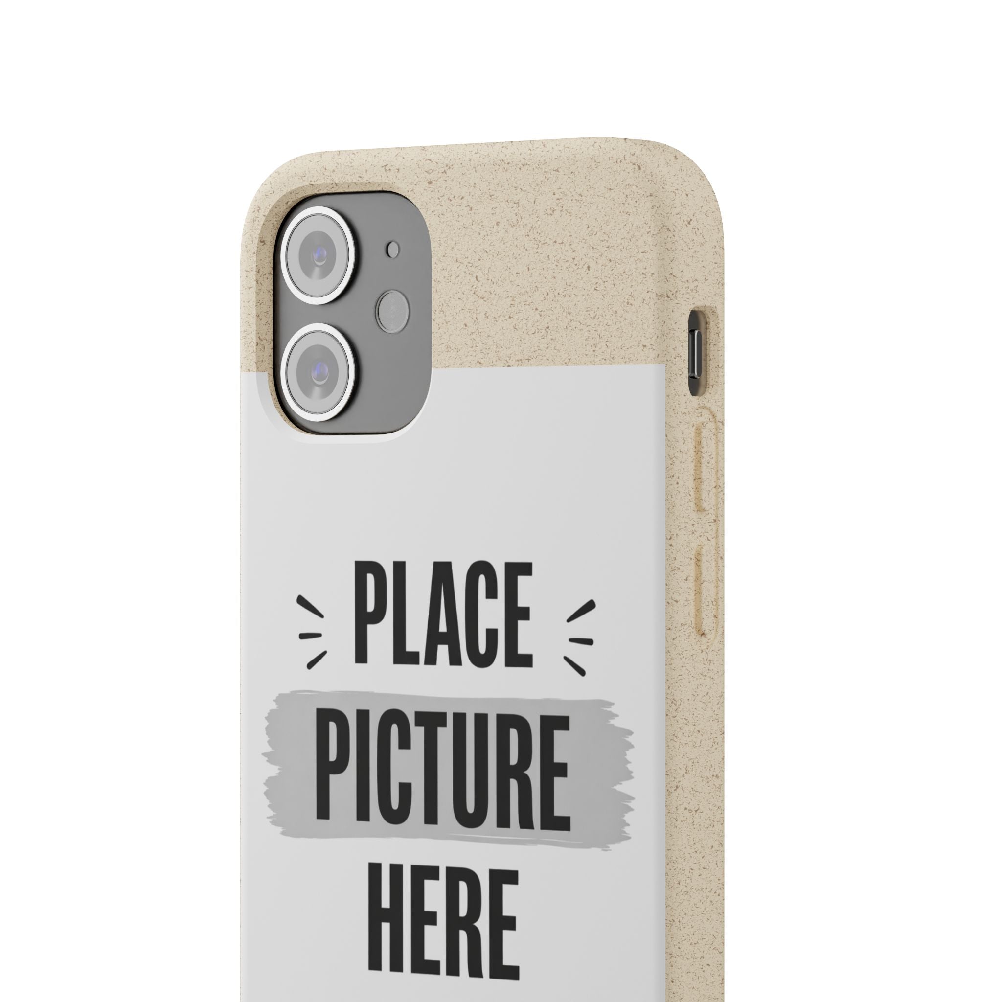 Biodegradable Phone Case — Eco-Friendly Customizable "Place Picture Here" Design