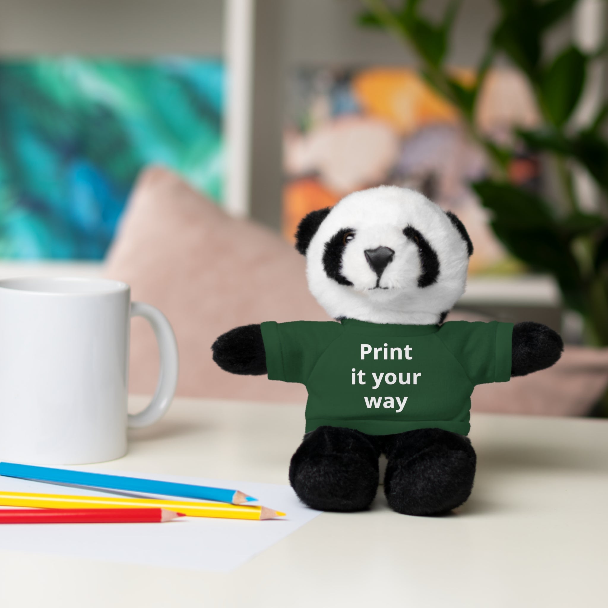 Custom T-Shirt Stuffed Animal  — Personalized with 'Print it your way' Tee