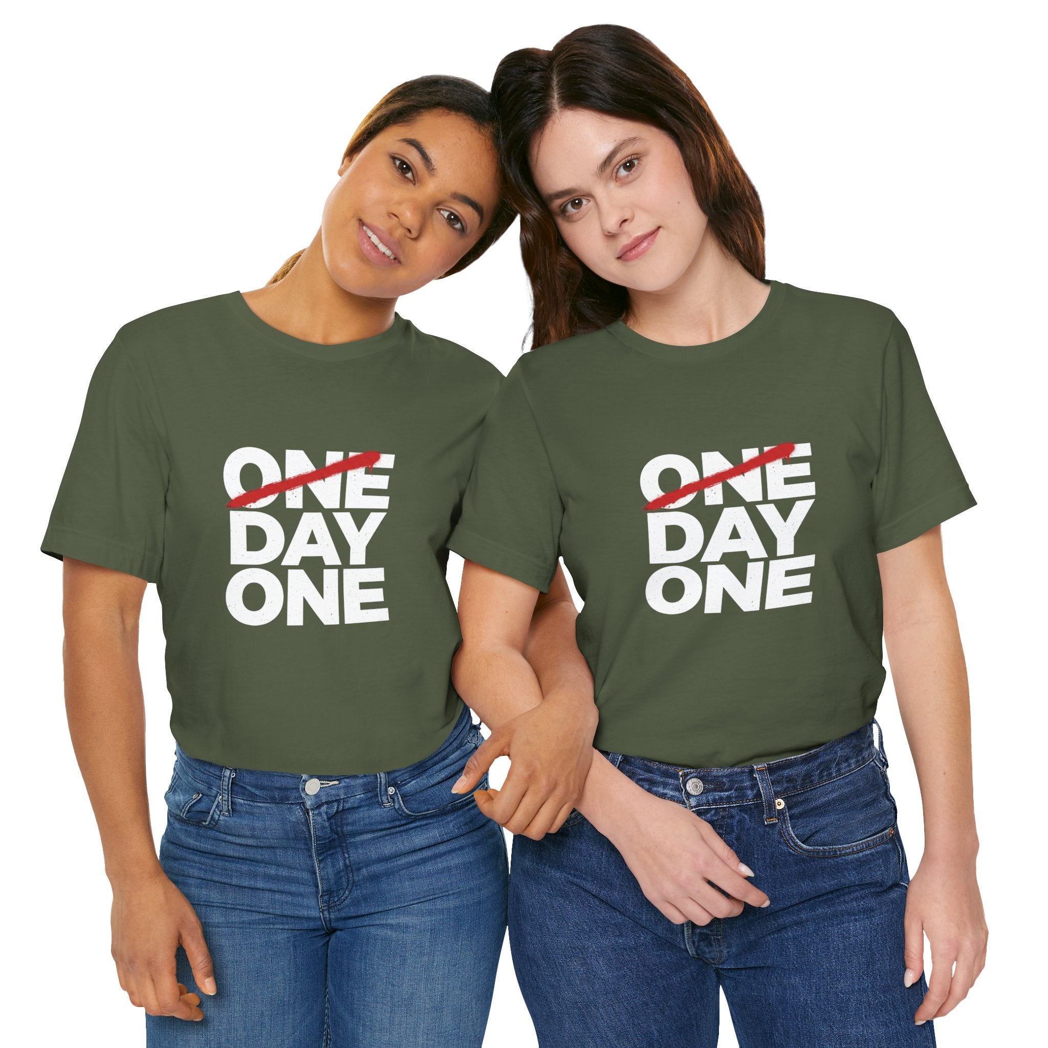 “Day One” Unisex Tee - White Text