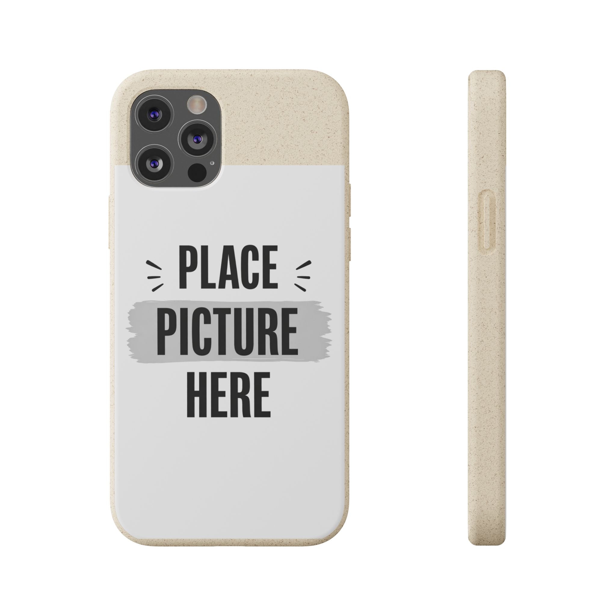 Biodegradable Phone Case — Eco-Friendly Customizable "Place Picture Here" Design