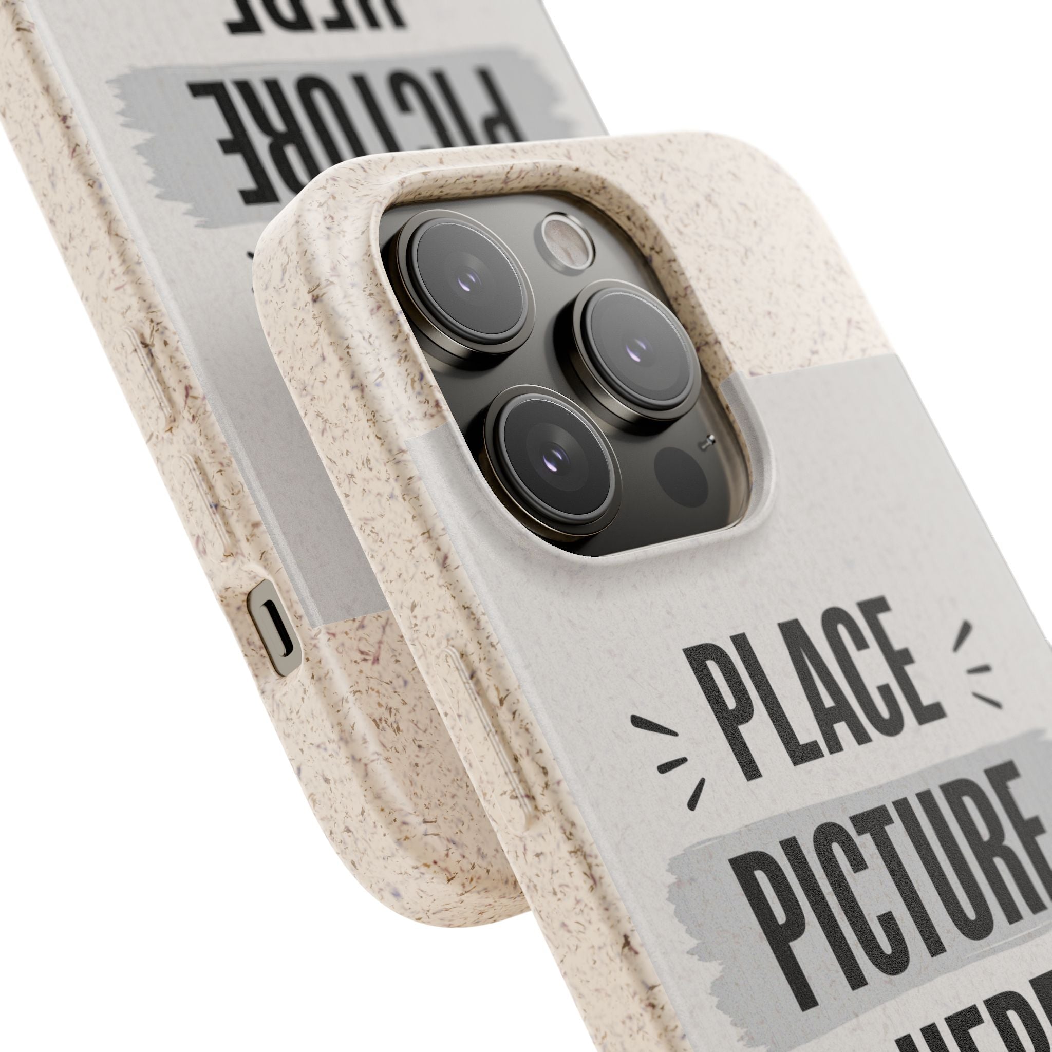 Biodegradable Phone Case — Eco-Friendly Customizable "Place Picture Here" Design