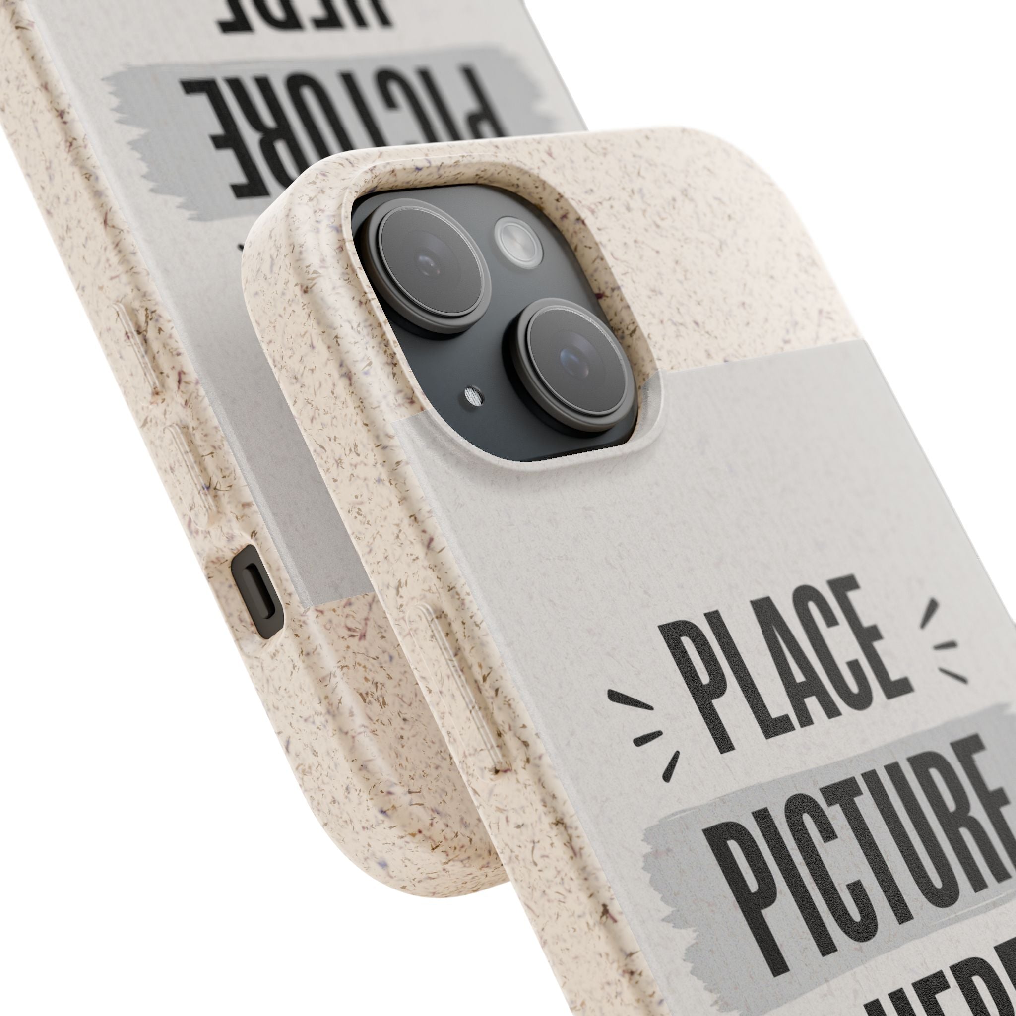 Biodegradable Phone Case — Eco-Friendly Customizable "Place Picture Here" Design