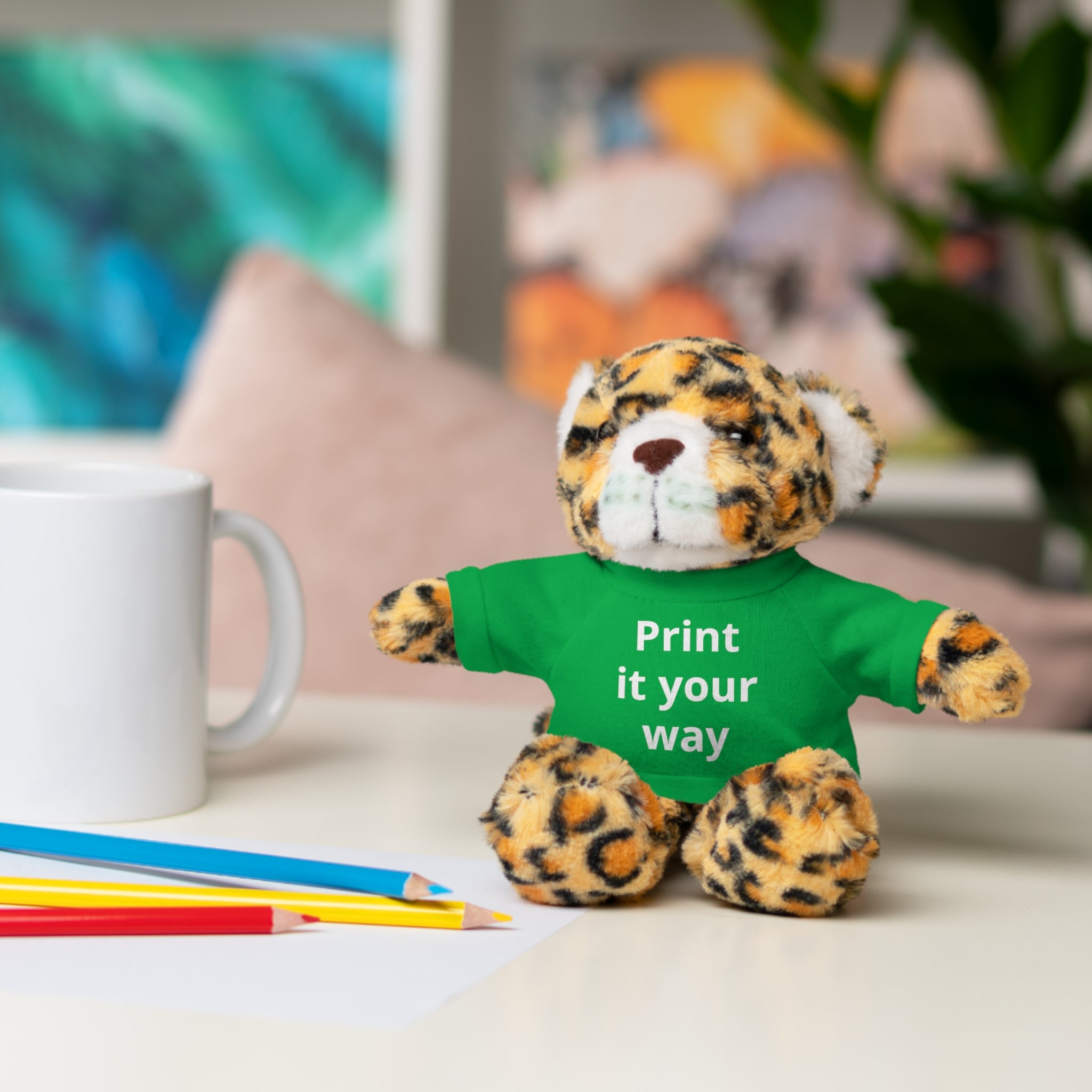 Custom T-Shirt Stuffed Animal  — Personalized with 'Print it your way' Tee
