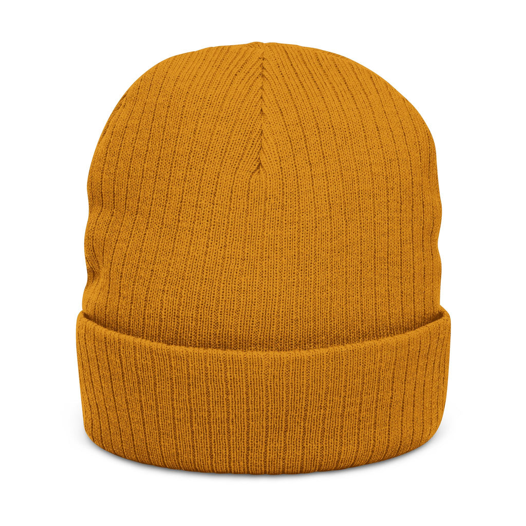 Custom Embroidered Patch Winter Hat — "Designed by You"  Ribbed Knit Beanie