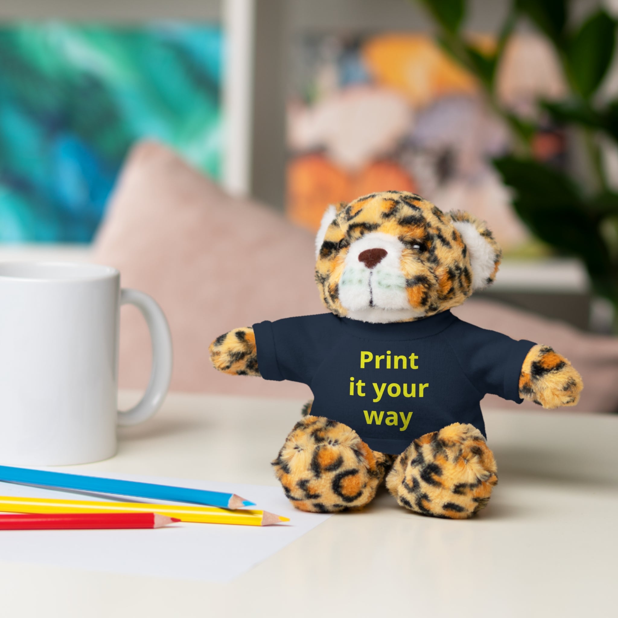 Custom T-Shirt Stuffed Animal  — Personalized with 'Print it your way' Tee