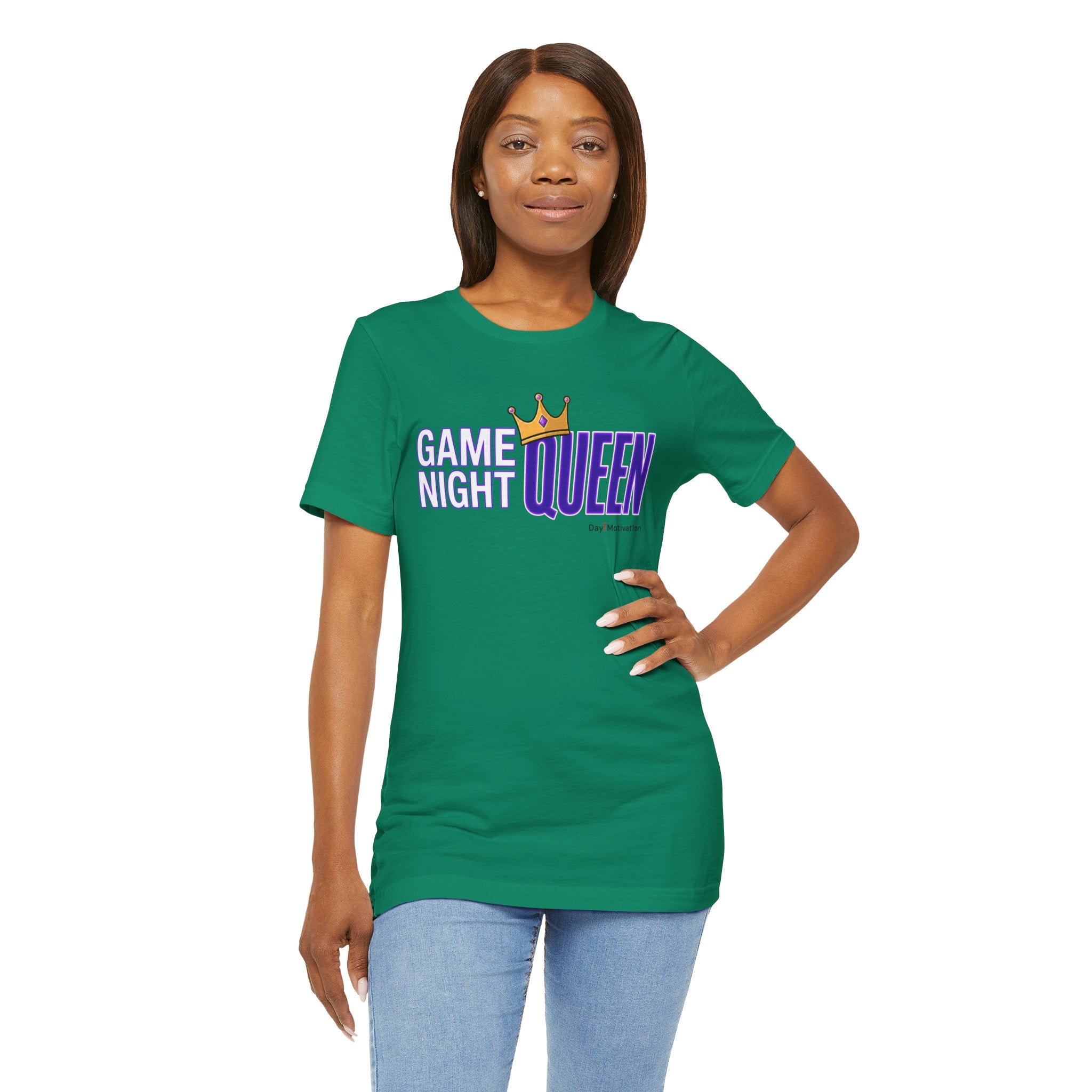 Game Night Queen T-Shirt — Graphic Tee for Game Nights & Parties