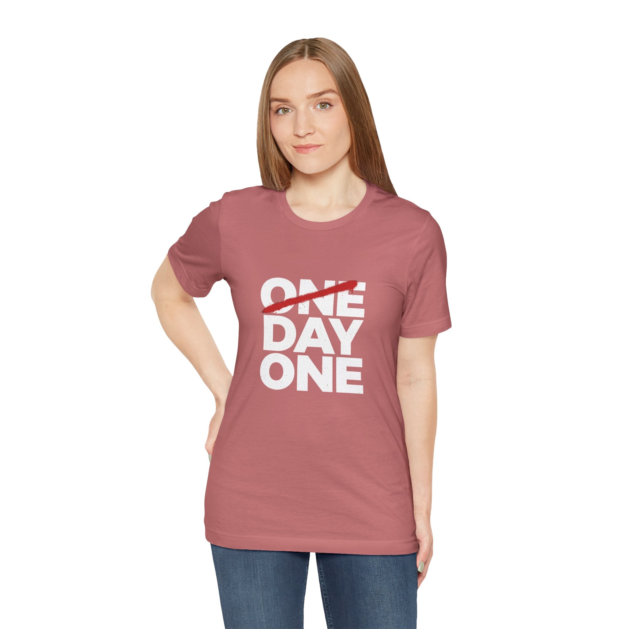 “Day One” Unisex Tee - White Text