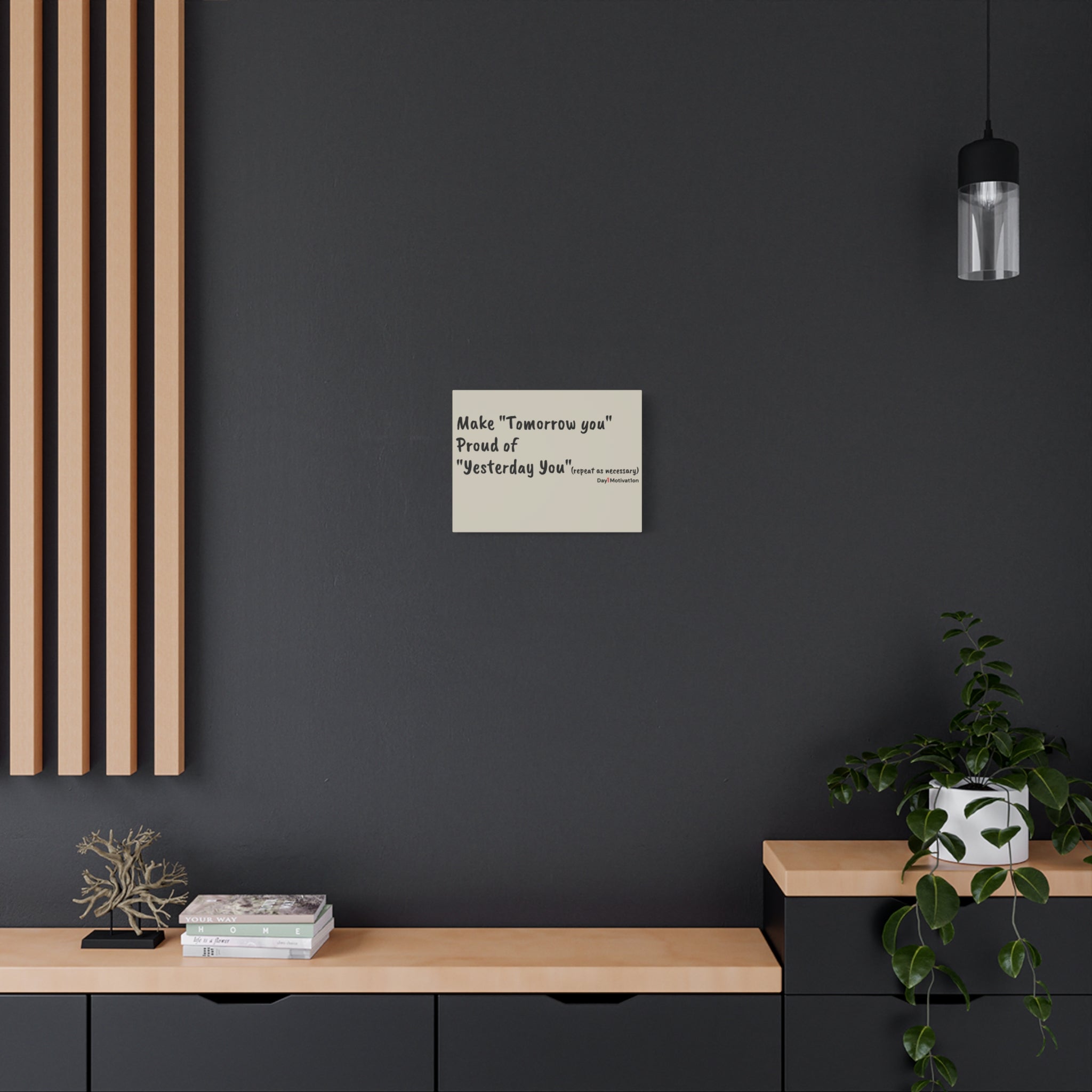 Motivational Canvas Wall Art – “Make Tomorrow You, Proud of Yesterday You”