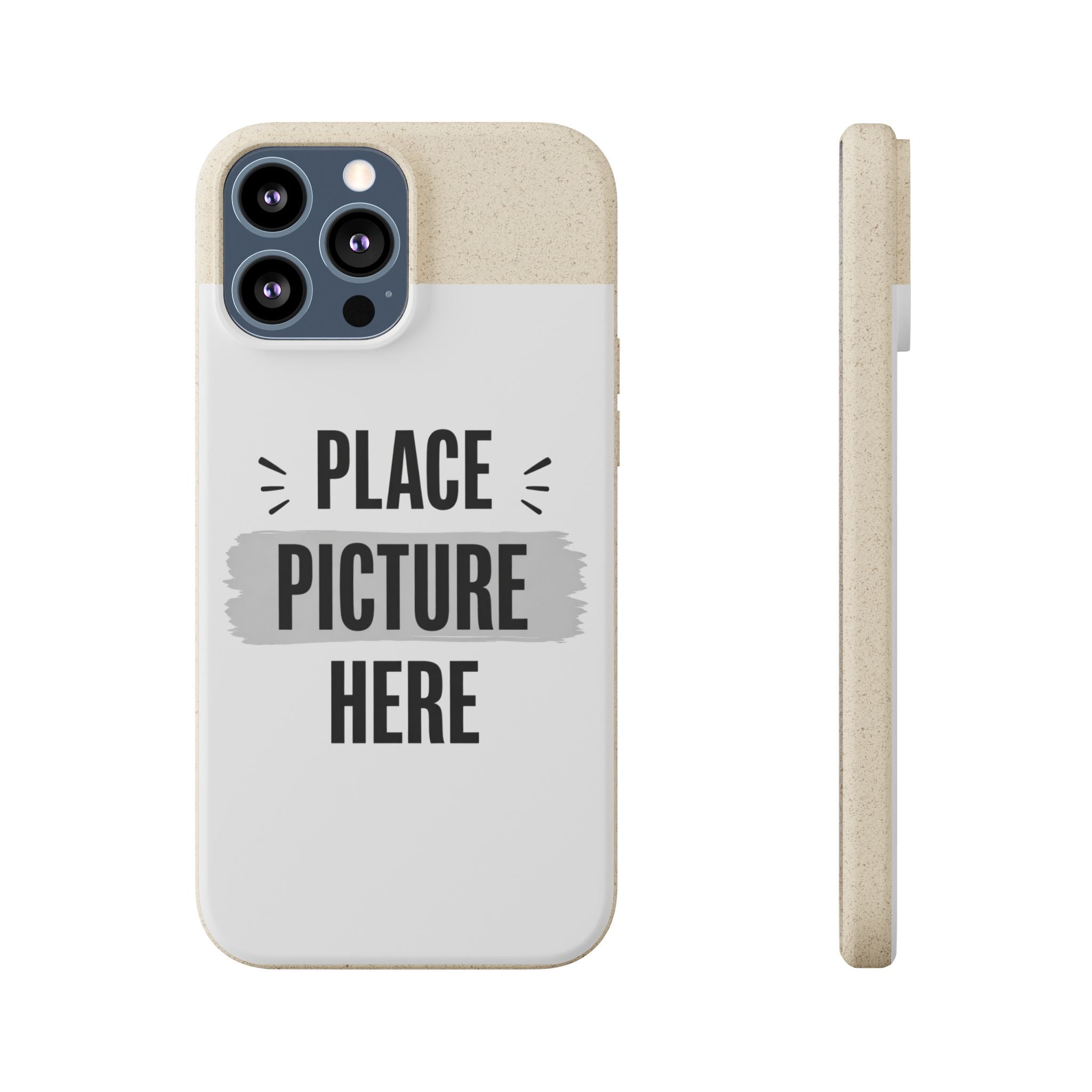 Biodegradable Phone Case — Eco-Friendly Customizable "Place Picture Here" Design