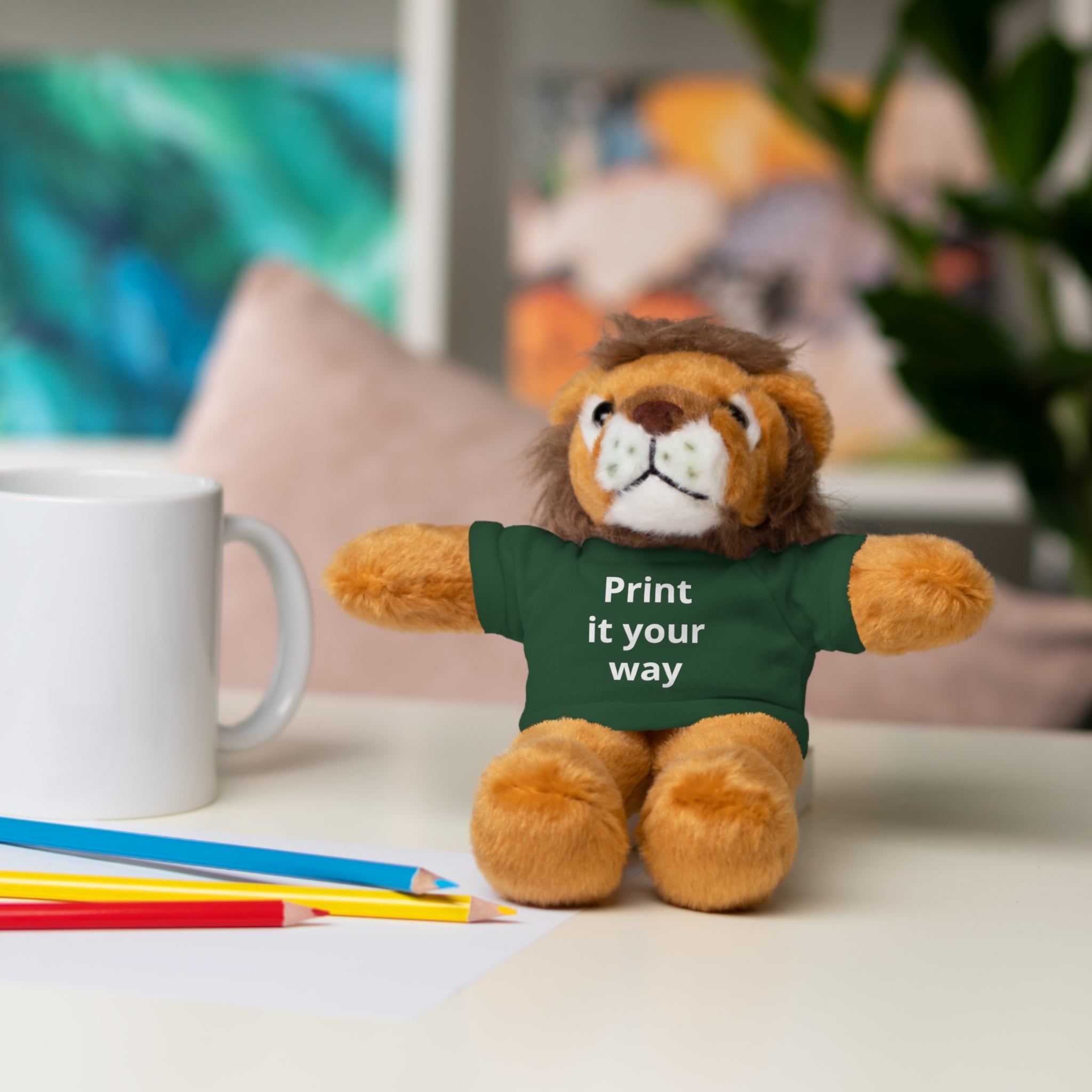 Custom T-Shirt Stuffed Animal  — Personalized with 'Print it your way' Tee