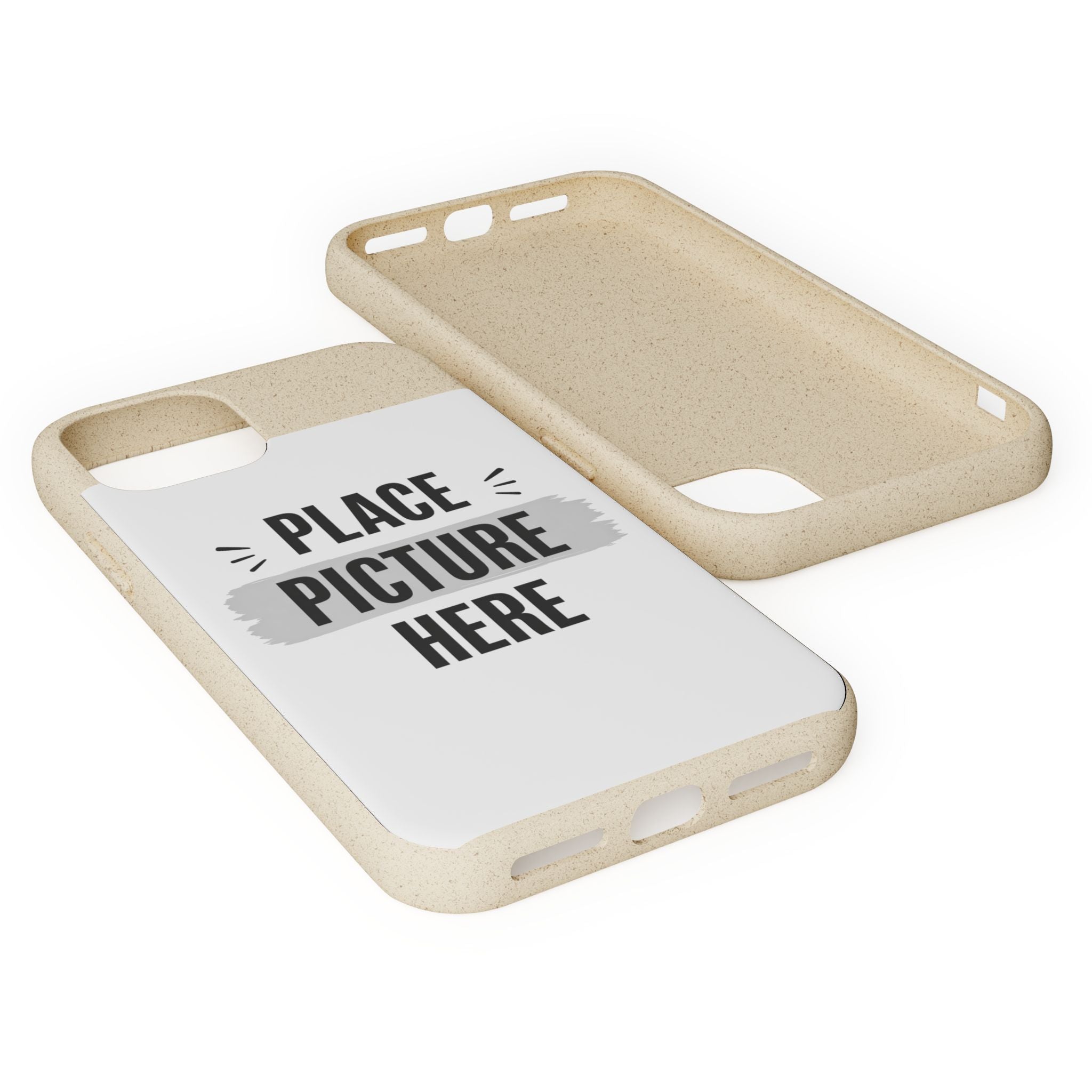 Biodegradable Phone Case — Eco-Friendly Customizable "Place Picture Here" Design