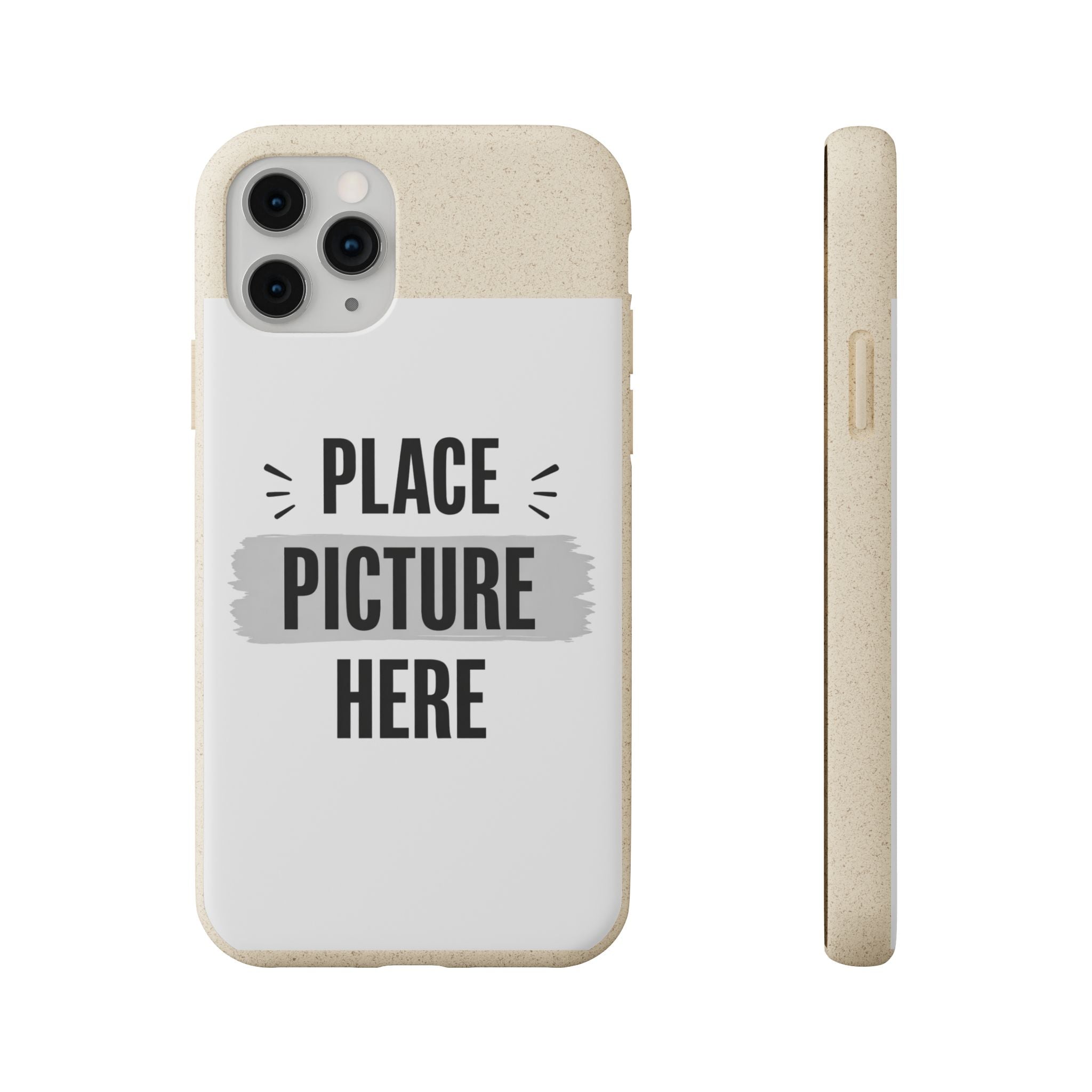 Biodegradable Phone Case — Eco-Friendly Customizable "Place Picture Here" Design