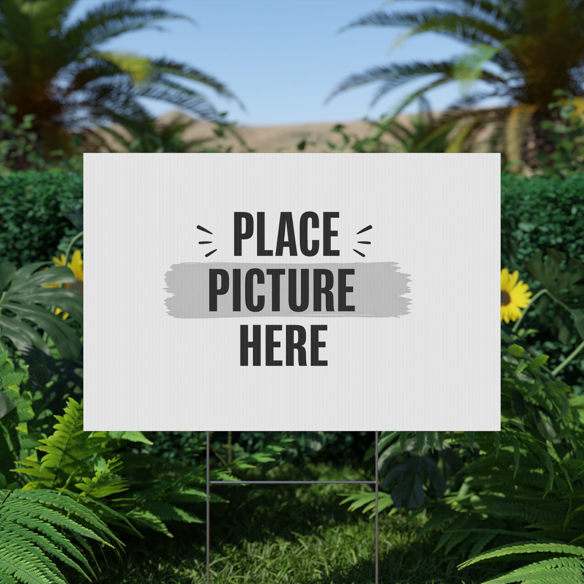 Customizable Plastic Yard Sign - 'Place Picture Here' Template
