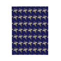 Varina Route 5 Logo Velveteen Plush Blanket – Soft Navy Throw