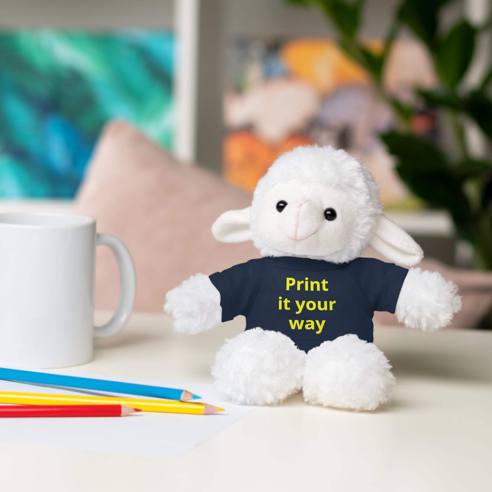 Custom T-Shirt Stuffed Animal  — Personalized with 'Print it your way' Tee
