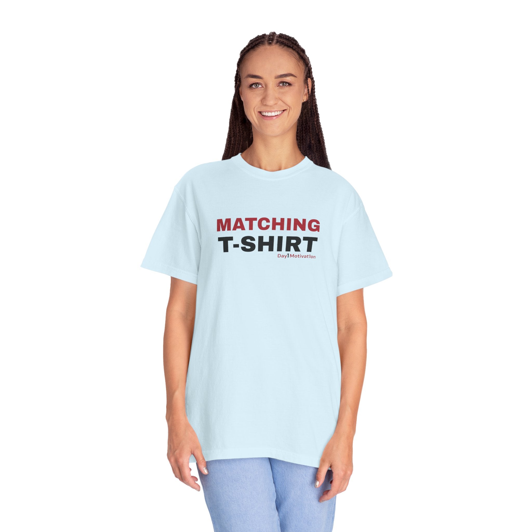 "Matching T-Shirt" I Unisex Graphic Tee With Chicago Red and Black Text variant