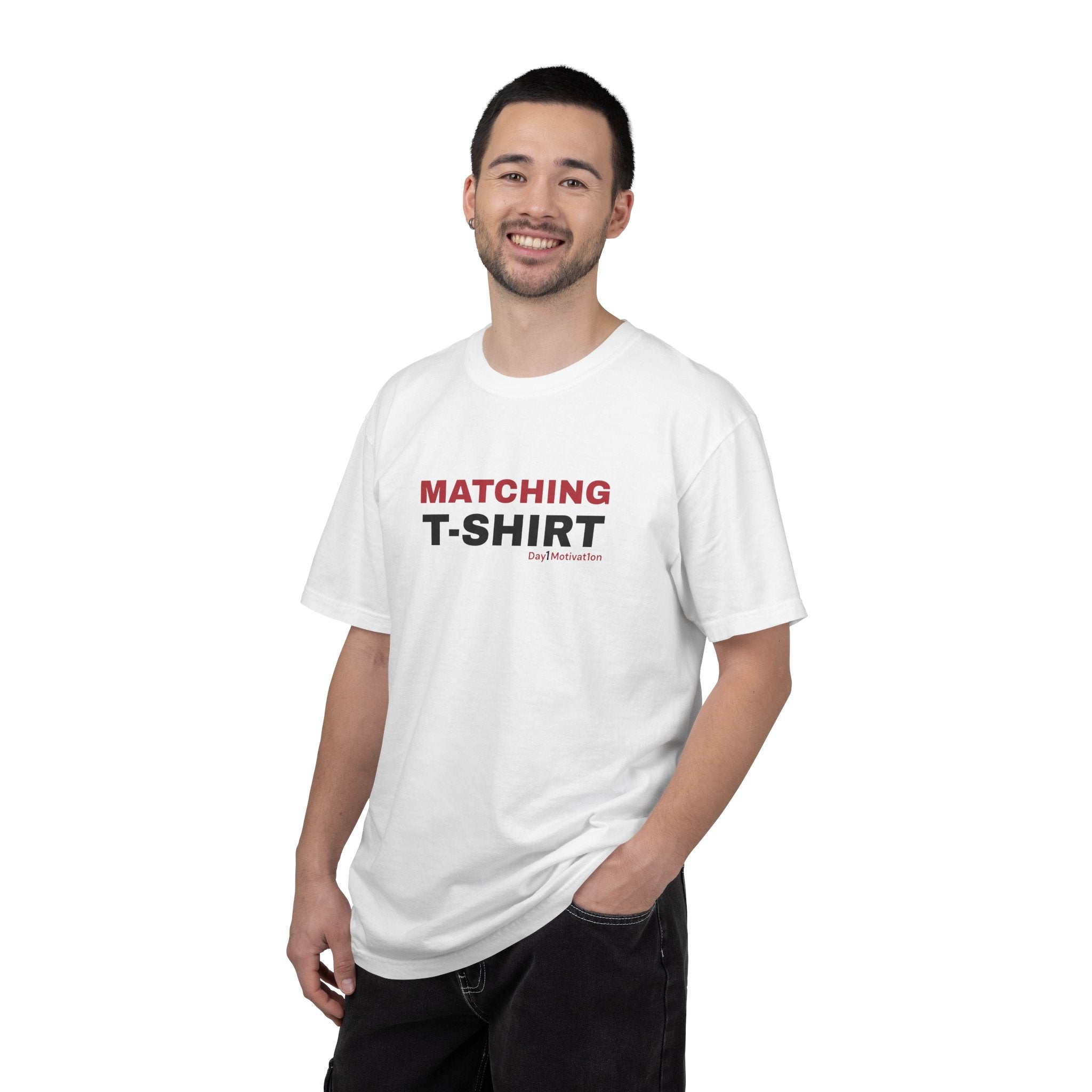 "Matching T-Shirt" I Unisex Graphic Tee With Chicago Red and Black Text variant