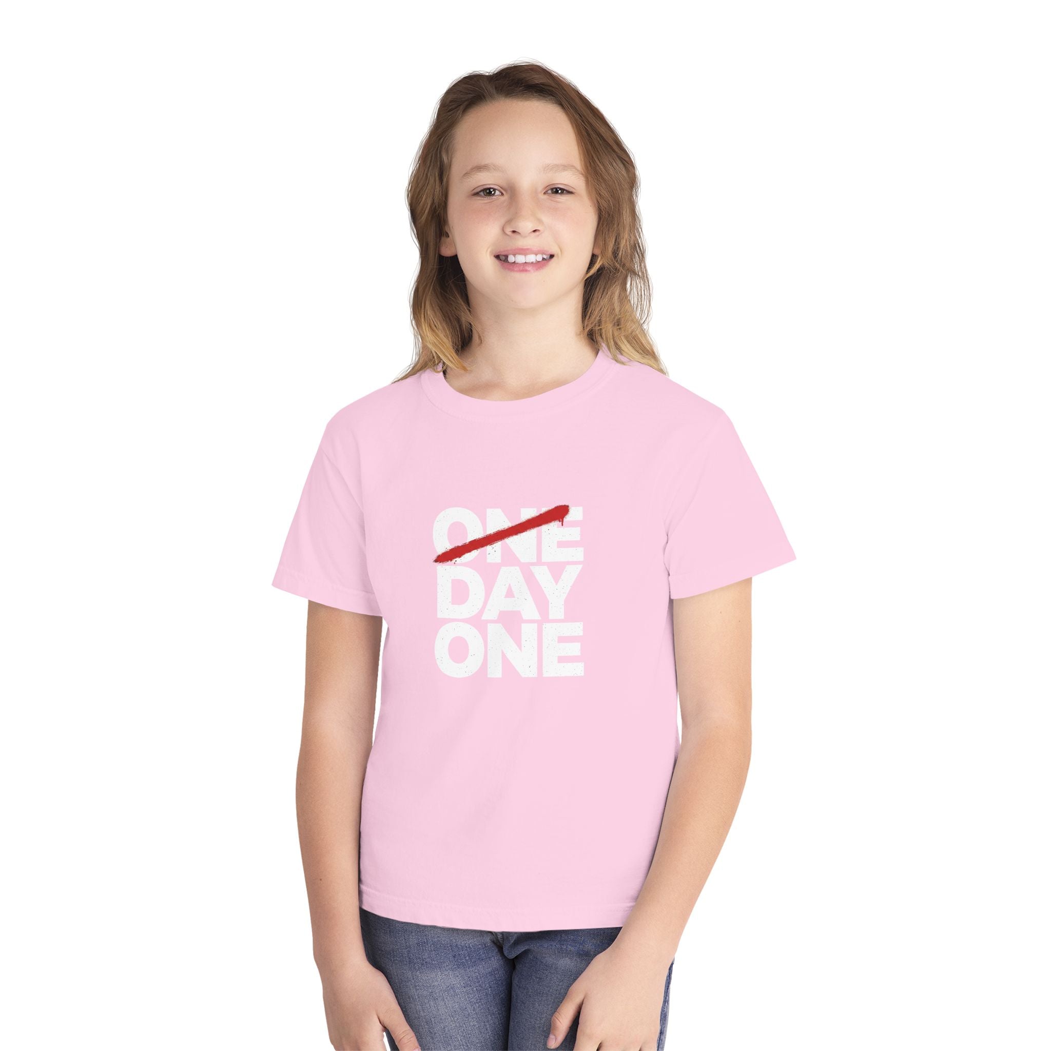 "Day One" Youth Tee — Motivational Graphic Tee