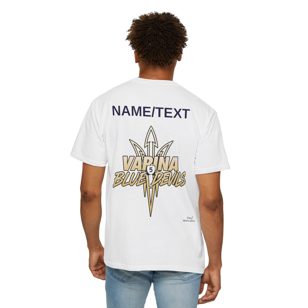 Varsity ‘VARINA’ Blue Devils T-Shirt — Victory, Attitude, Respect, Integrity, Never Quit, Ambition