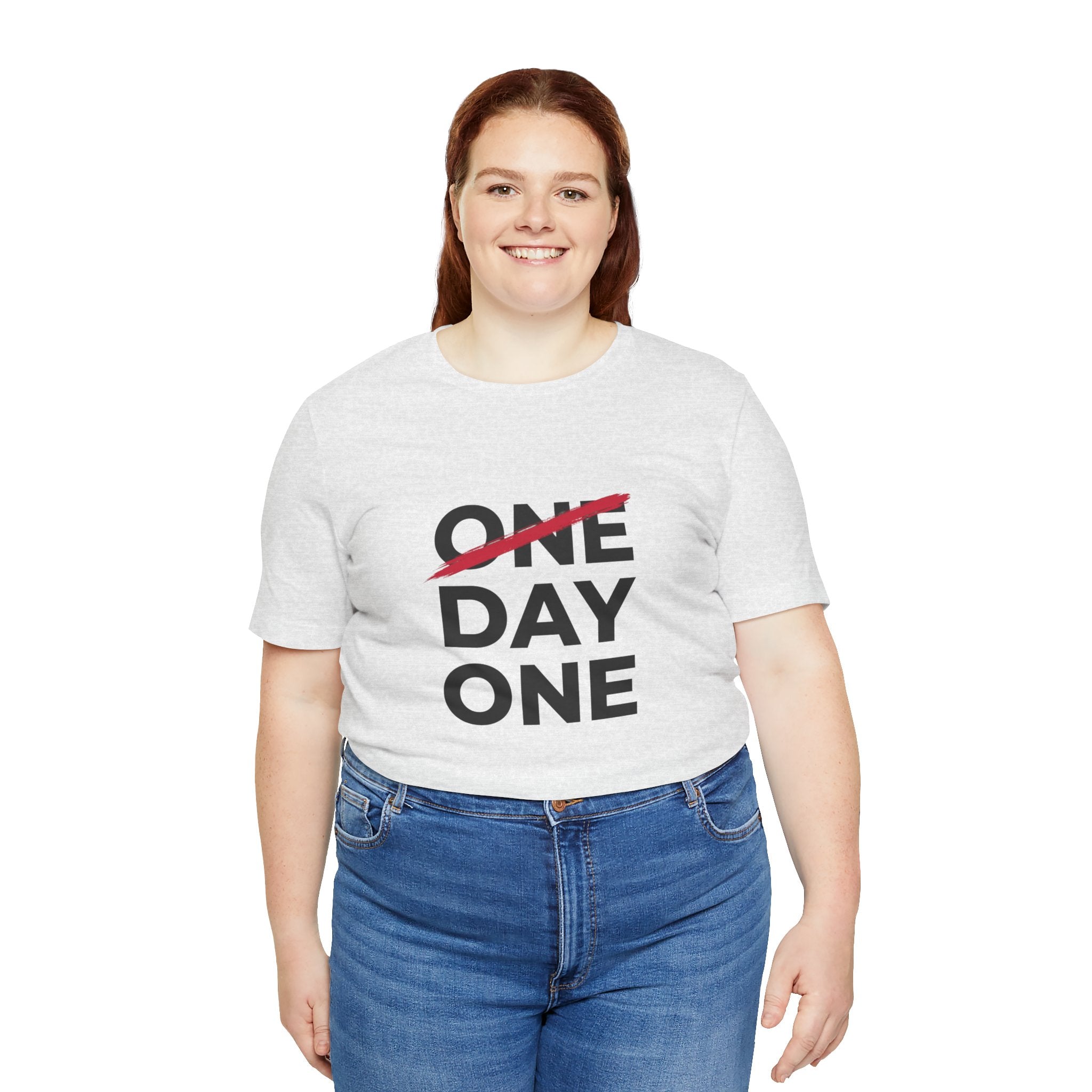 “Day One” Unisex Tee - Black Text
