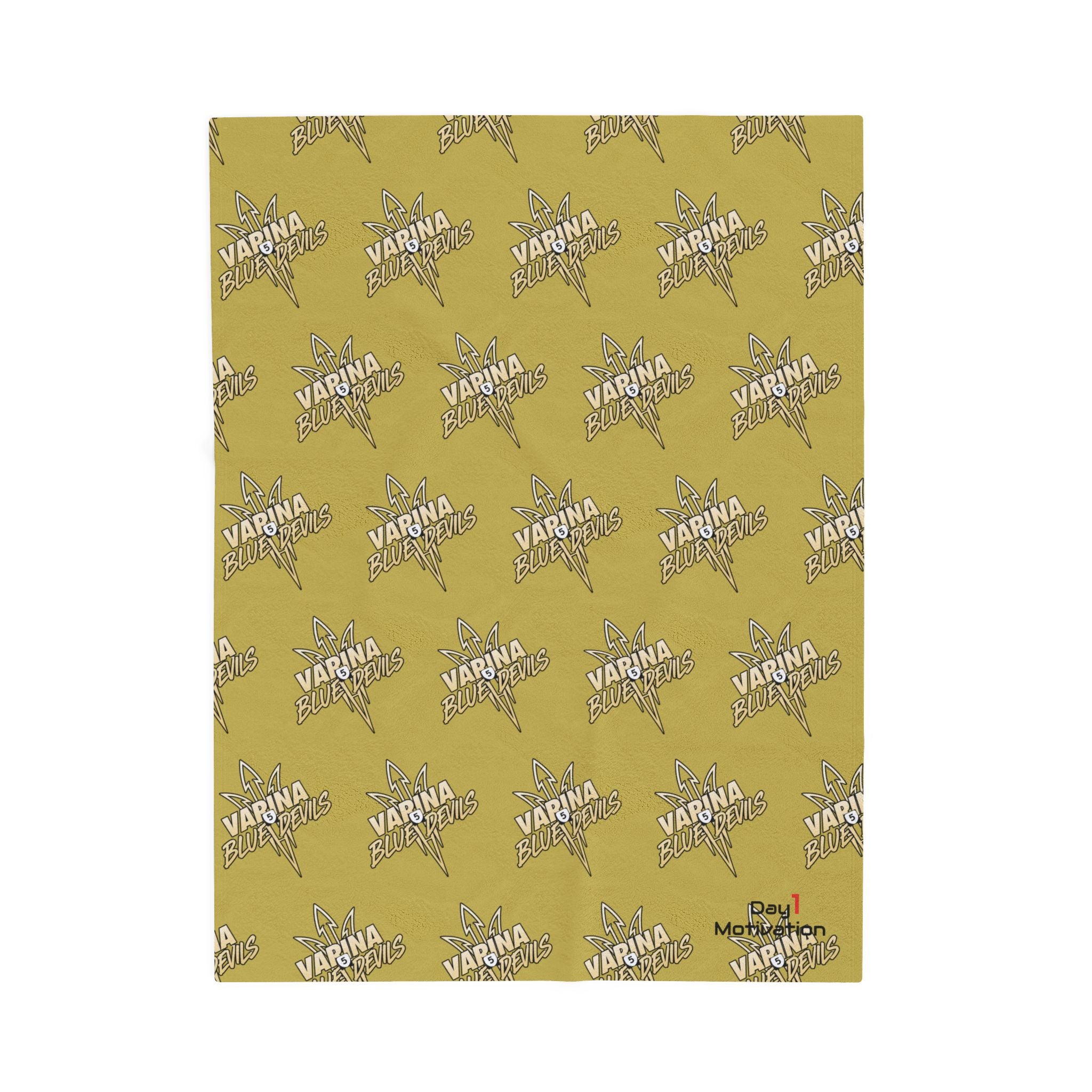 Varina Blue Devils Gold Velveteen Stadium Blanket