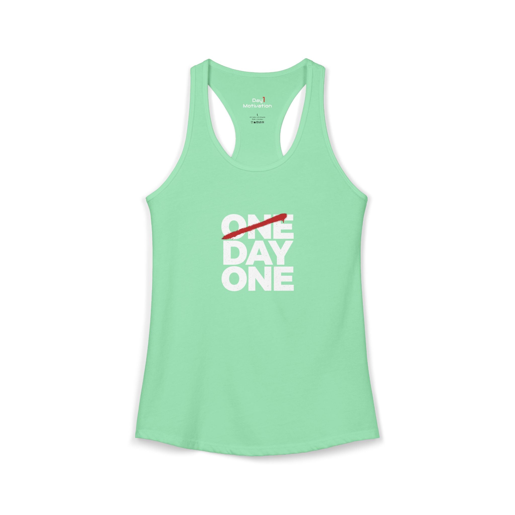 "Day One" - Women's Ideal Racerback Tank