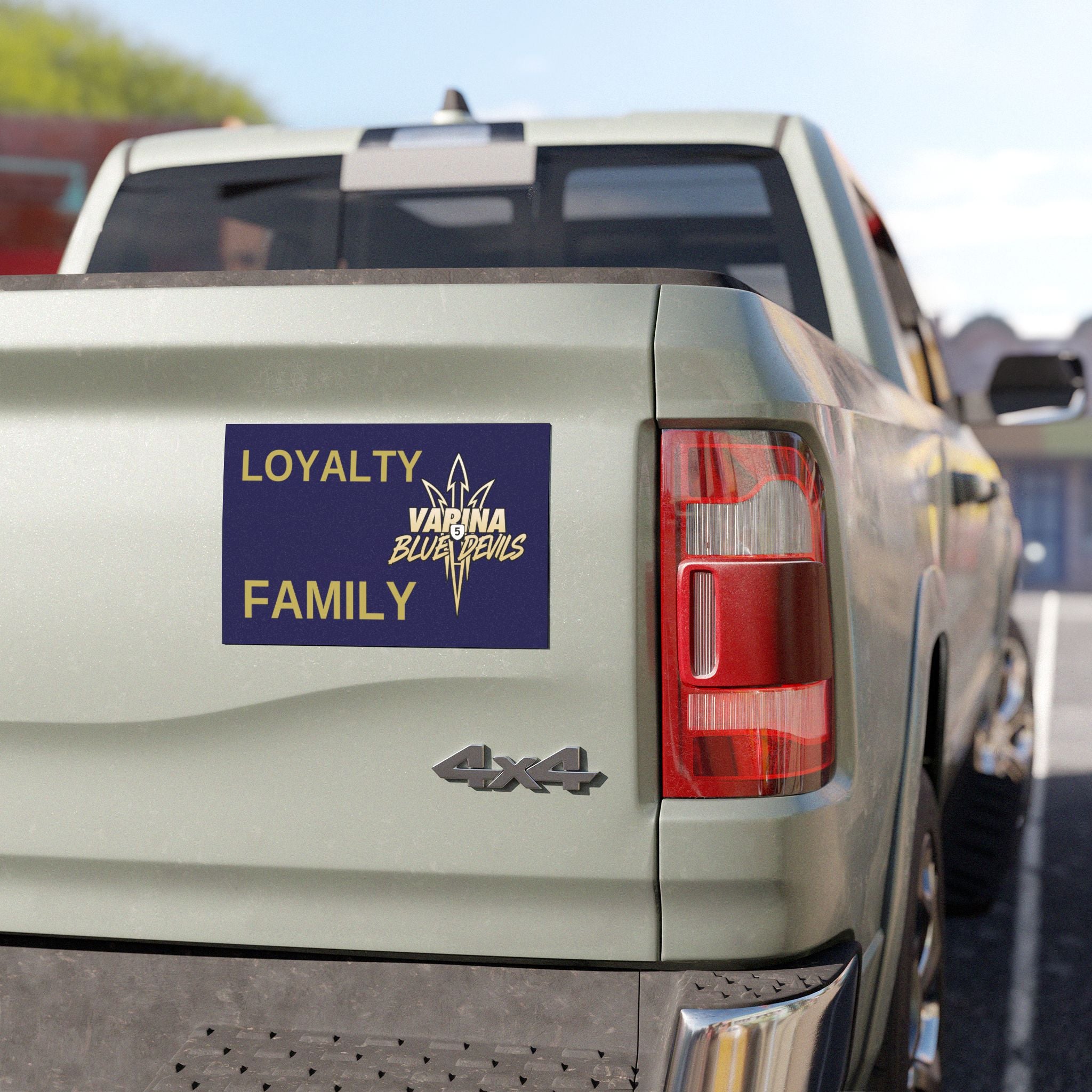 Varina Blue Devils "LOYALTY • FAMILY" Car Magnet — School Spirit Bumper Magnet