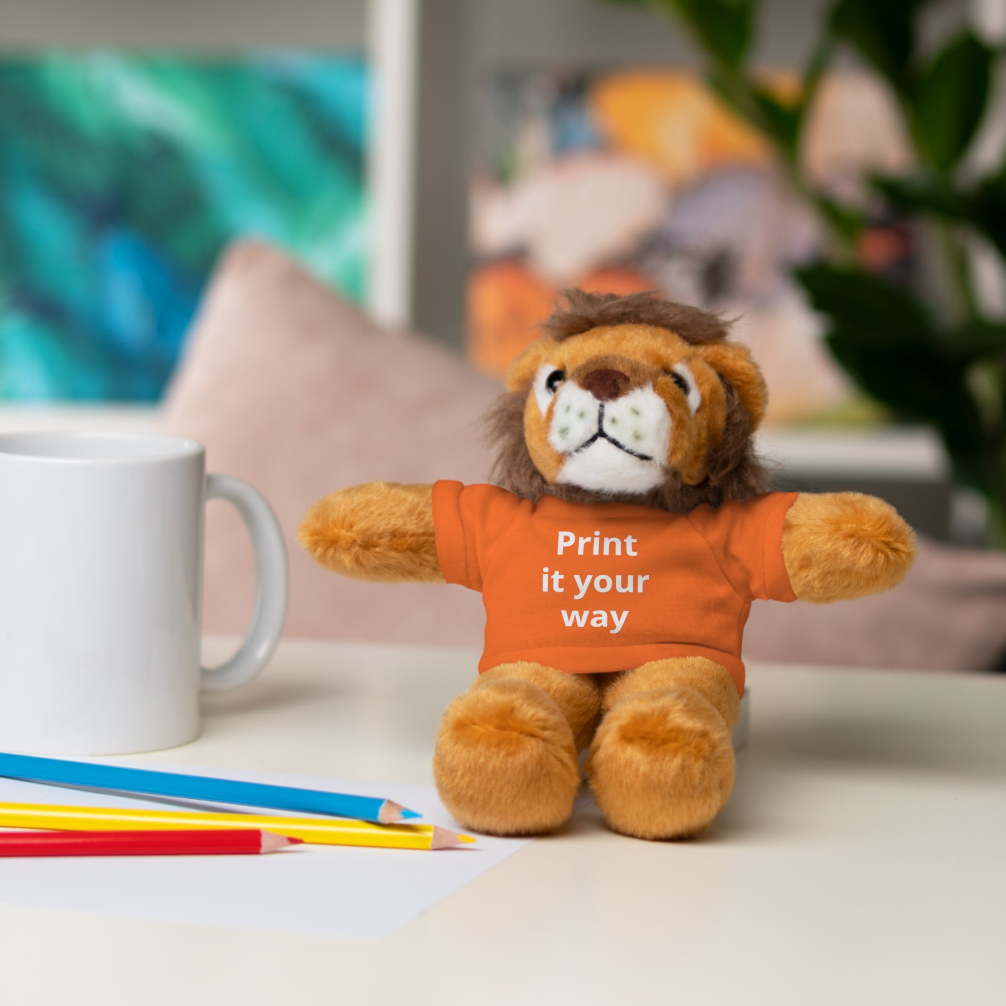 Custom T-Shirt Stuffed Animal  — Personalized with 'Print it your way' Tee