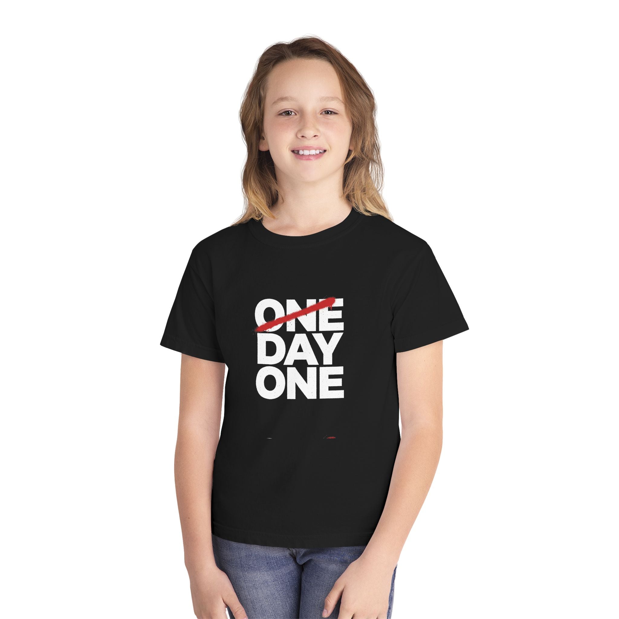 "Day One" Youth Tee — Motivational Graphic Tee