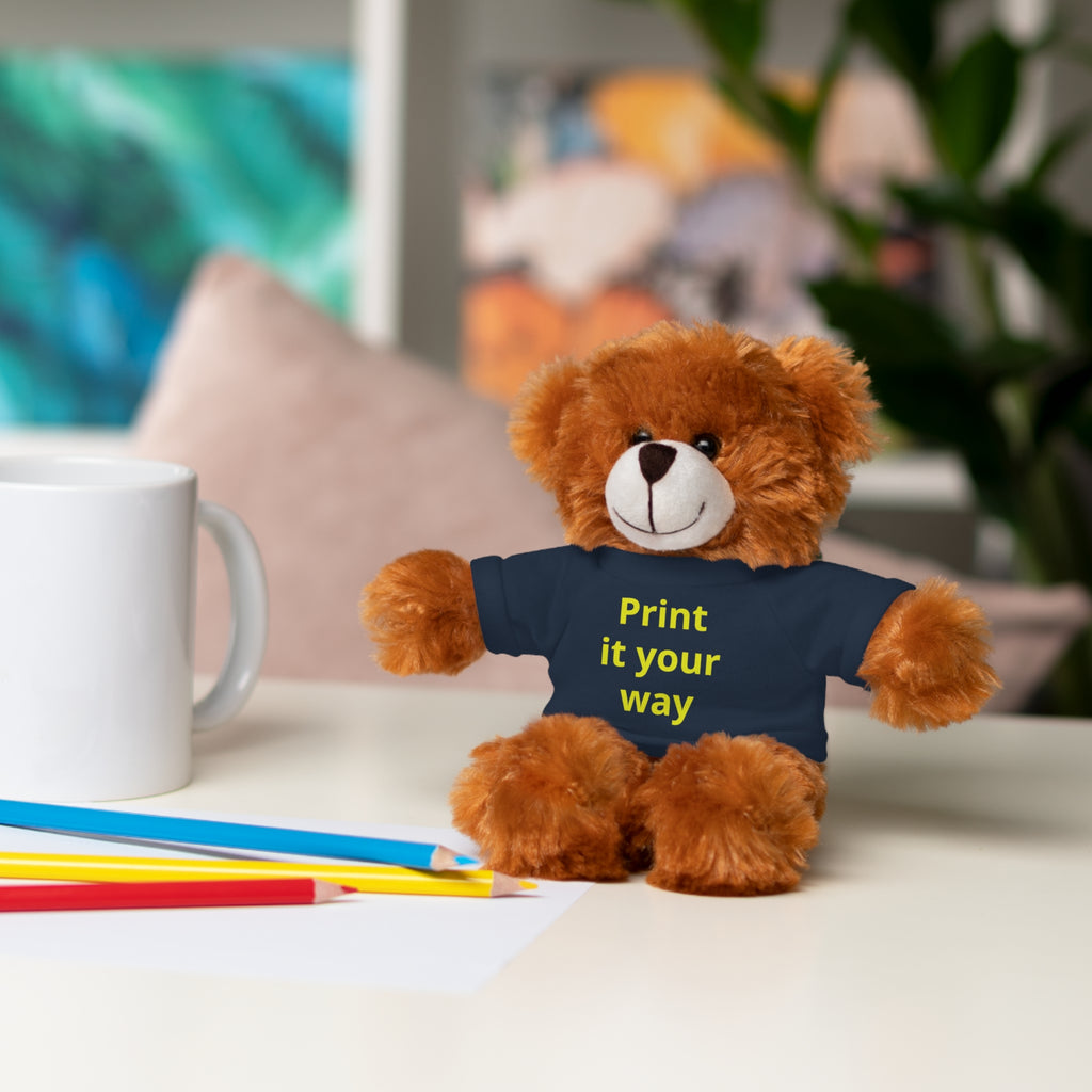 Custom T-Shirt Stuffed Animal  — Personalized with 'Print it your way' Tee