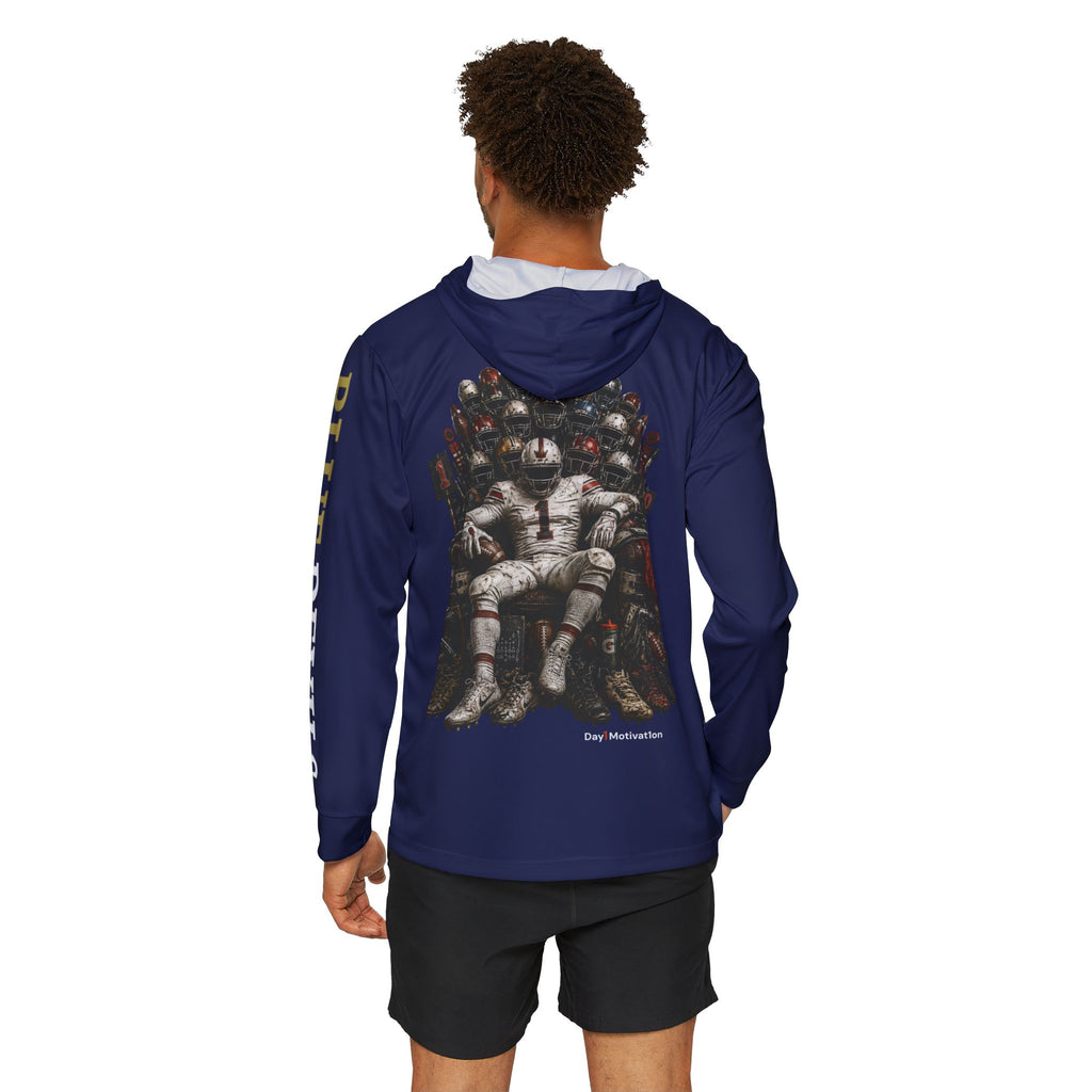 Varina Blue Devels Route 5 Footbal Warmup Hoodie (AOP) - Navy
