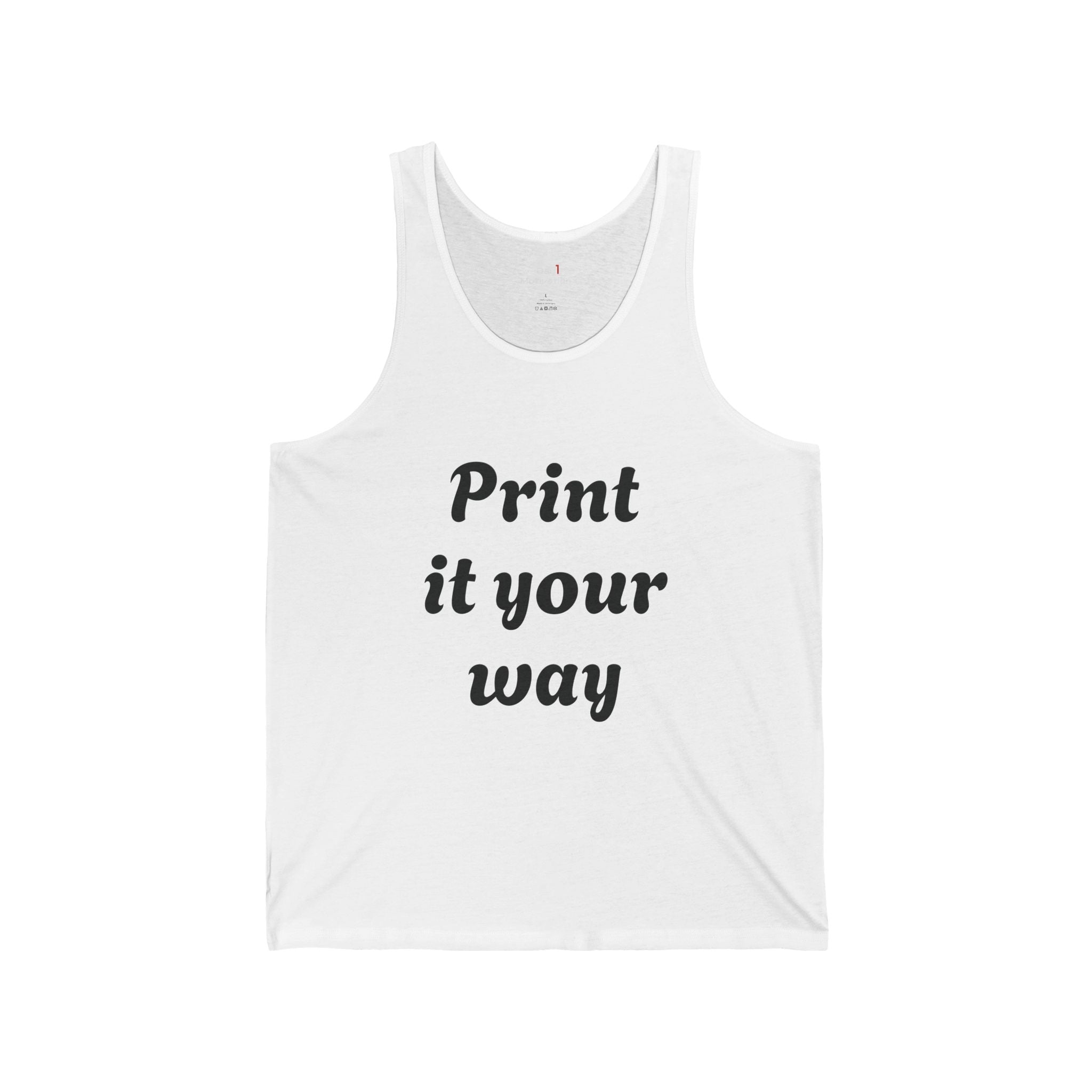 Custom Minimal Workout & Daily Grind Tee(text)  — "Designed by You" Tank Top