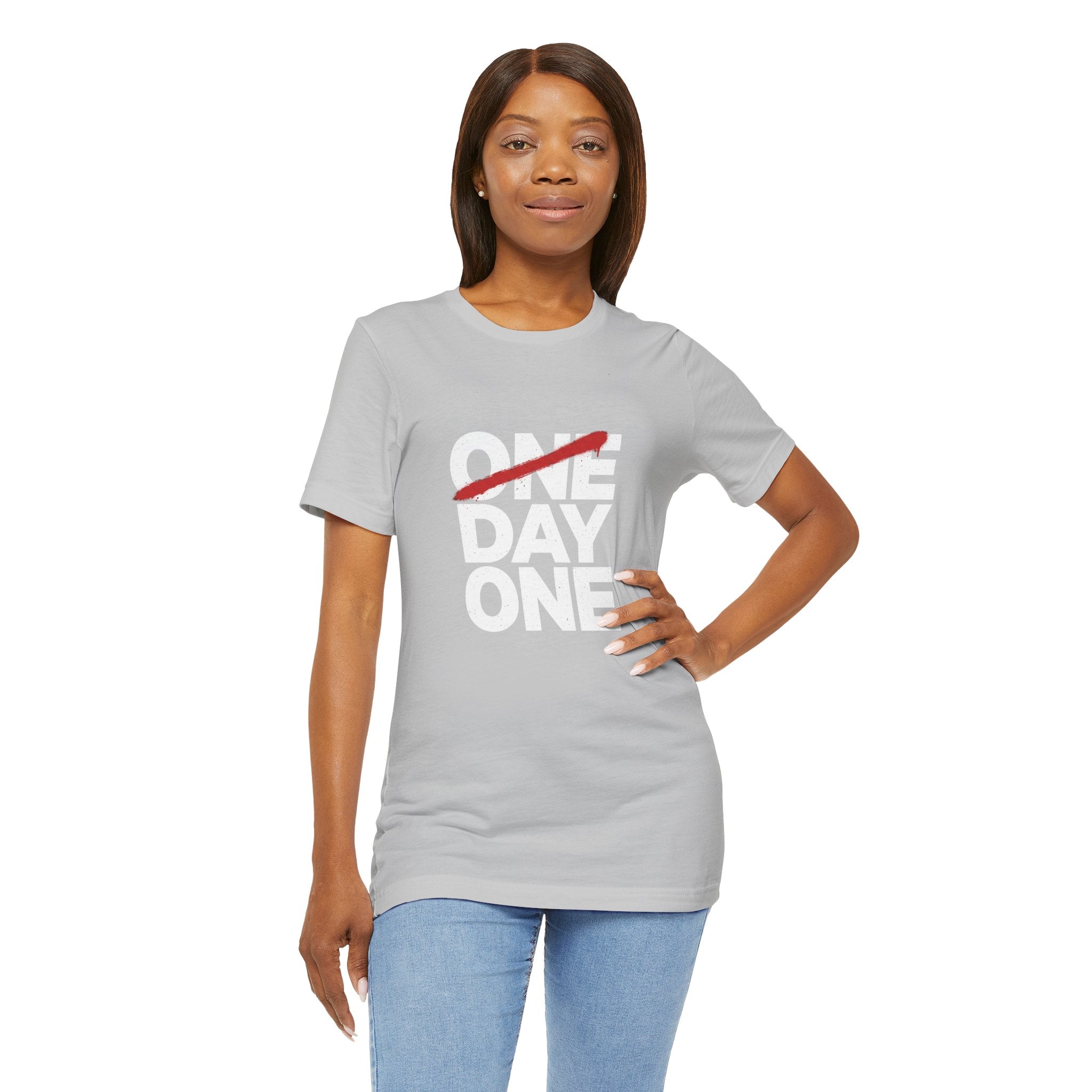 “Day One” Unisex Tee - White Text
