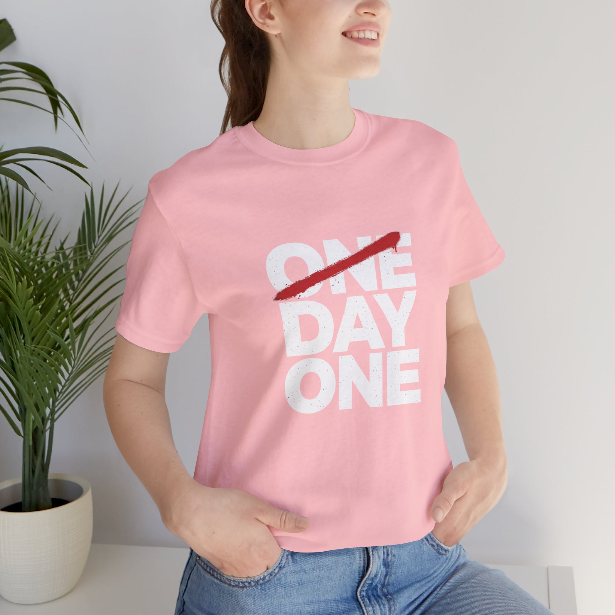 “Day One” Unisex Tee - White Text