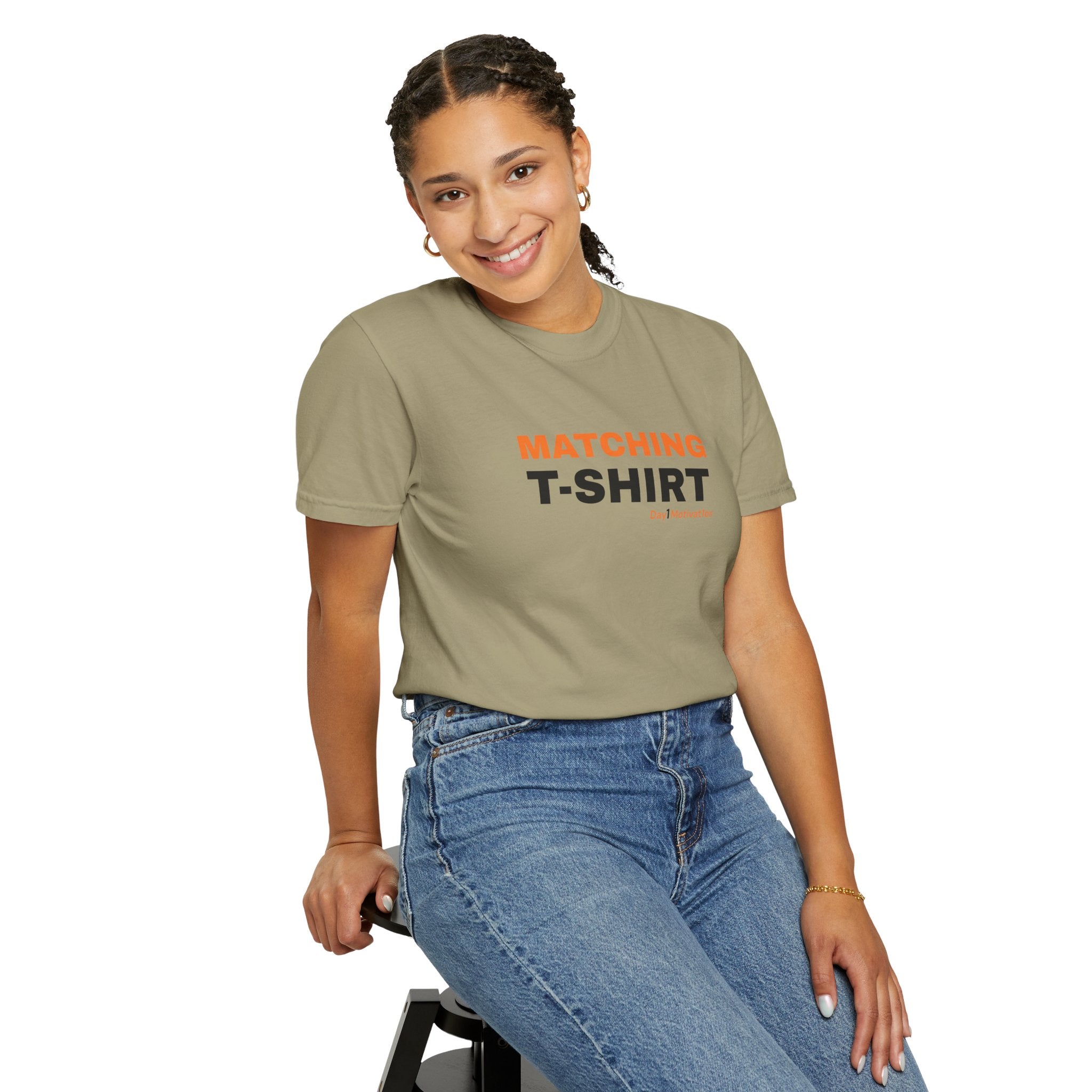 "Matching T-Shirt" | Unisex Graphic Tee with Orange and Black Text