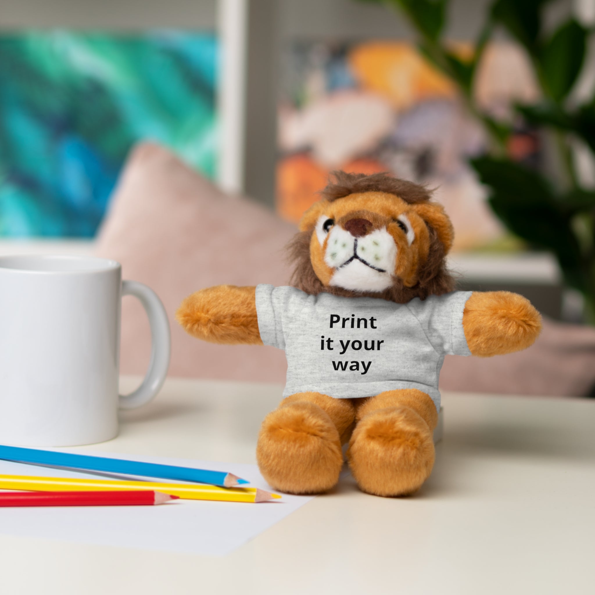Custom T-Shirt Stuffed Animal  — Personalized with 'Print it your way' Tee